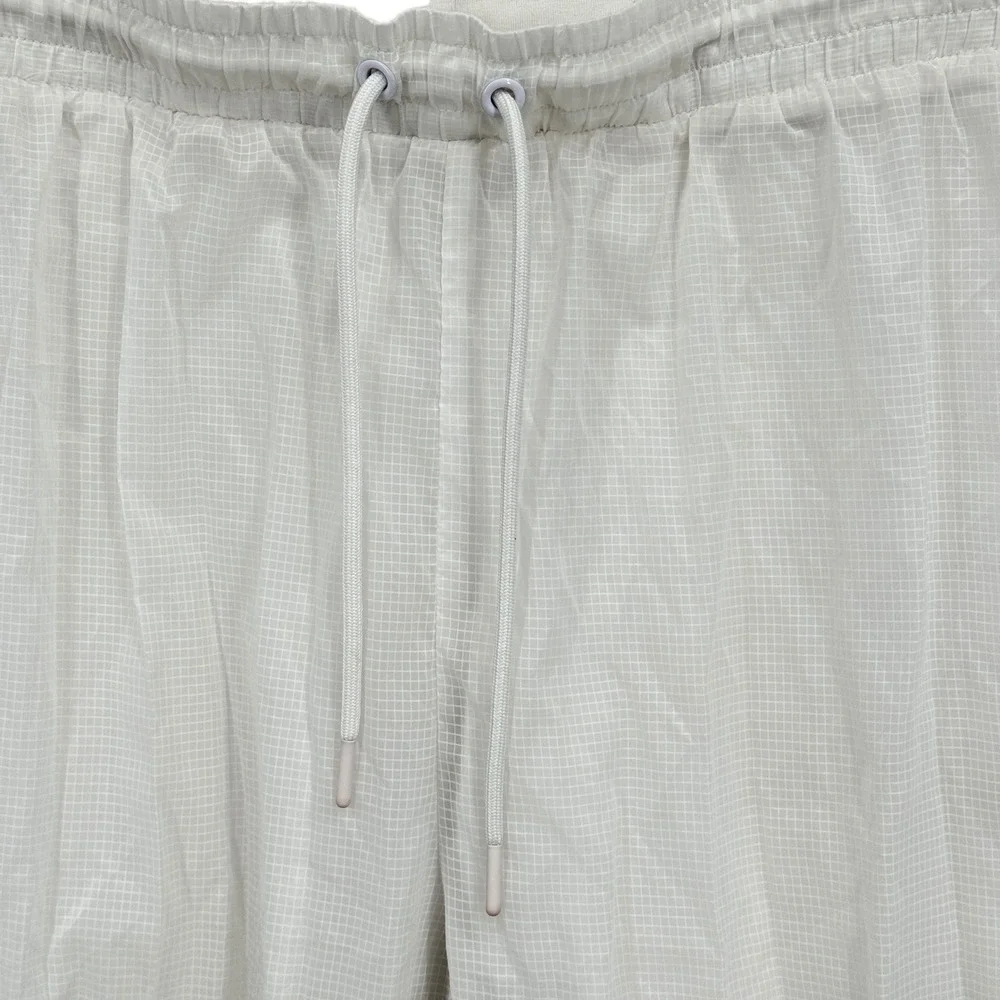 Nike indio Woven Tech Mesh Pant Women SZ M White Parachute Jogger Activewear Gym